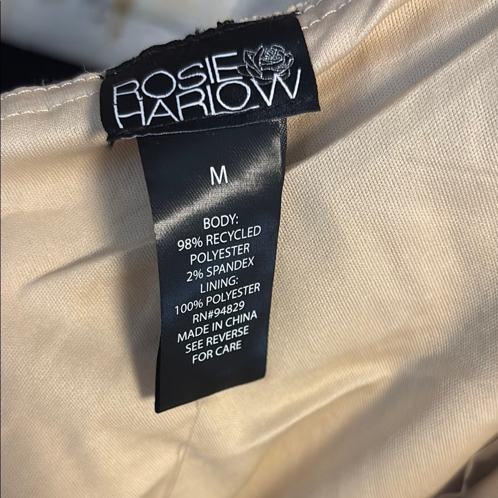Rosie Harlow Maxi Dress Spaghetti Straps Tan Black Ribbed Sleeveless Beachy Boho - Picture 5 of 16